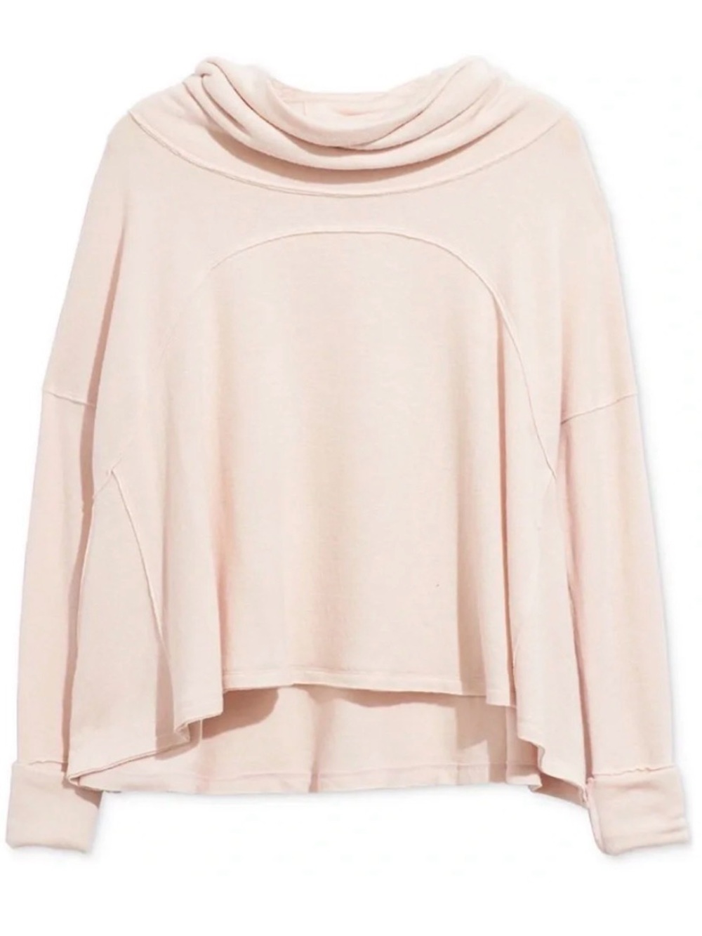 We The Free Cozy Time Funnel Neck Top by Free People oversized lightweight Sz S - Picture 3 of 9